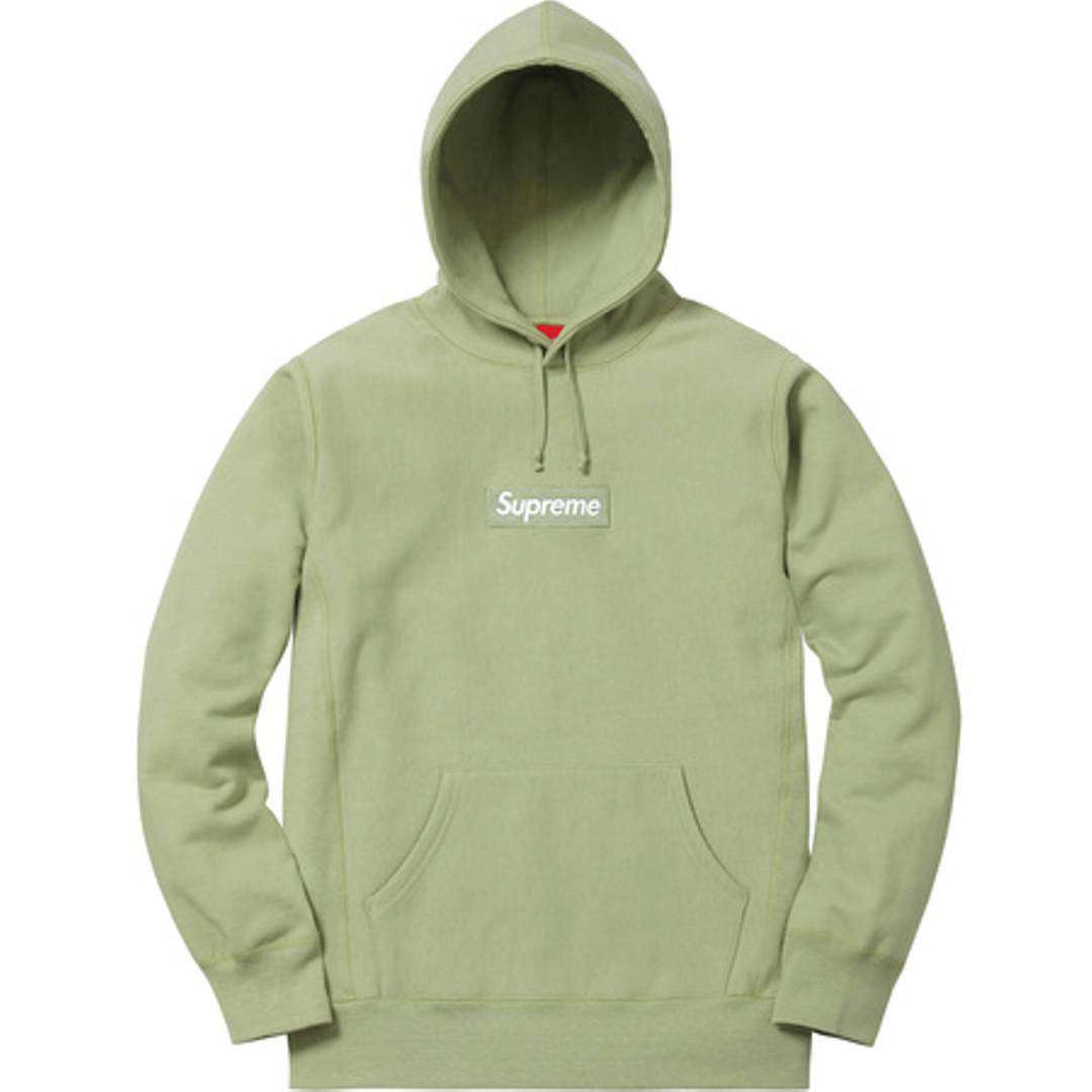 supreme box logo hoodie grey sweatshirt M fw16 