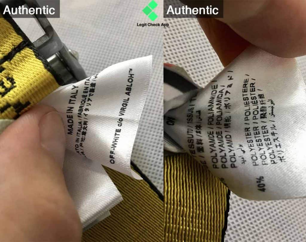 how to spot a fake off-white belt