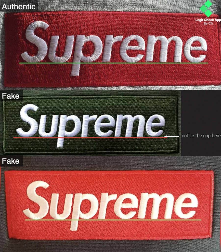 supreme box logo hoodie fake check