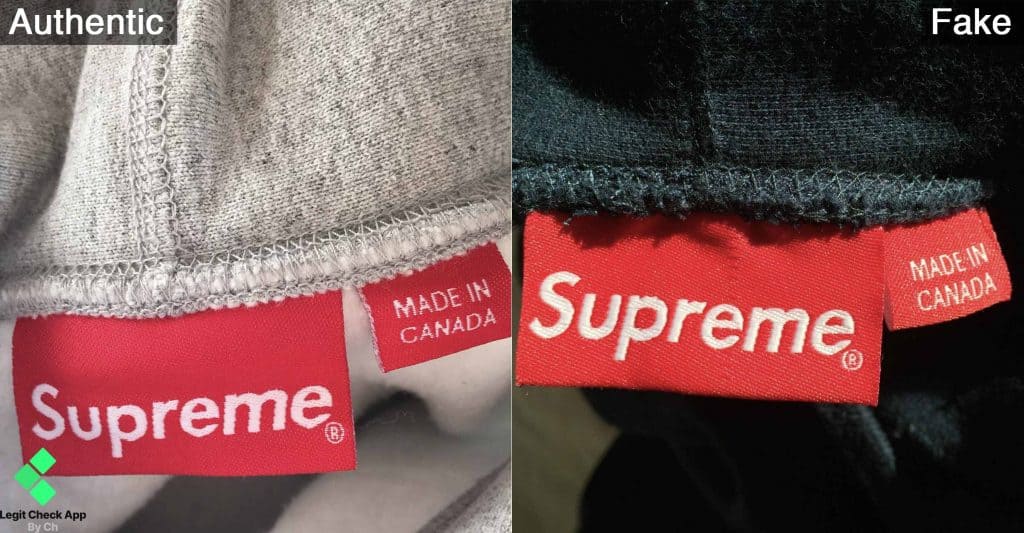 supreme box logo fake vs real