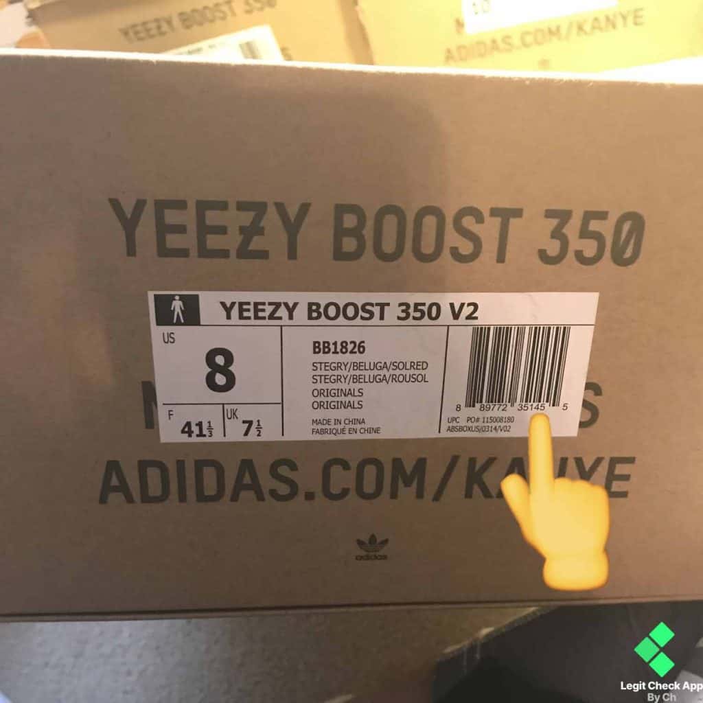 Yeezy Boost 350v2 Barcode Box US