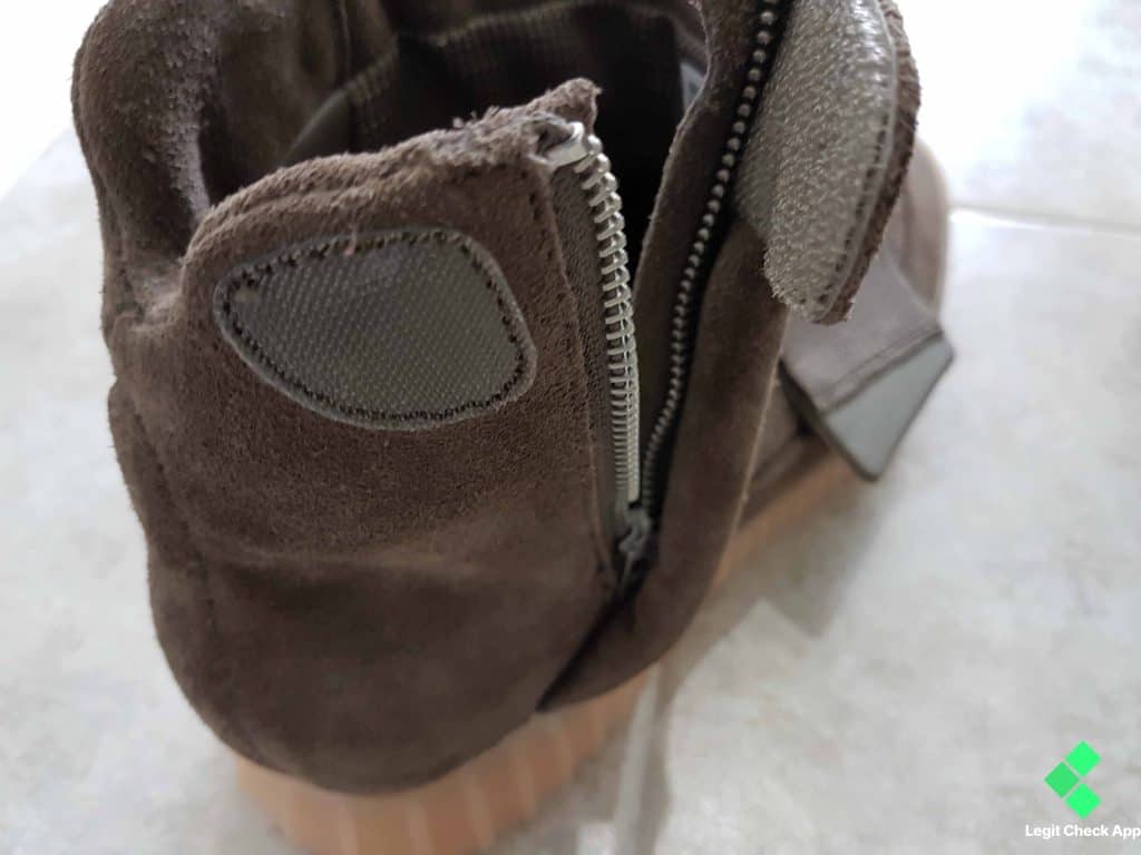 fake vs real yeezy 750 velctro patch