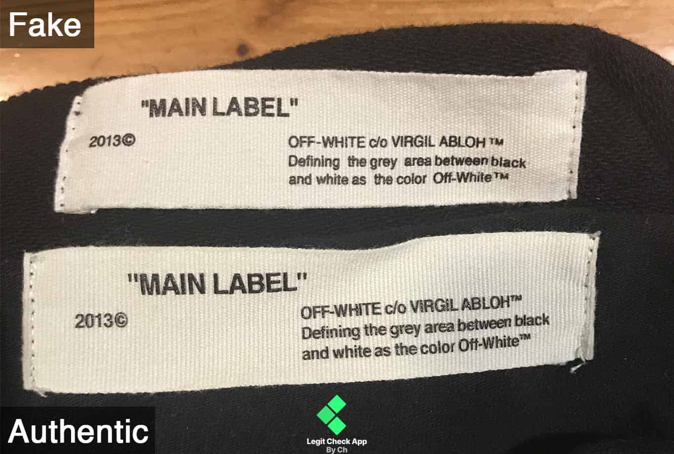 aftale mesterværk Tyggegummi How To Spot Fake Vs Real Off White Clothing (Works For Any Off White)