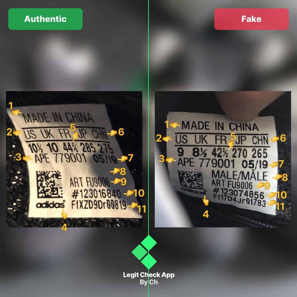Yeezy Boost 350 V2 Black – Size Tag Fake Vs Real