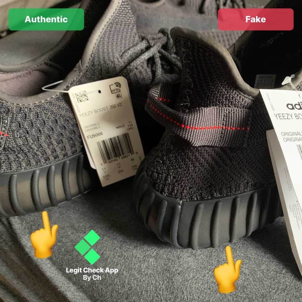 Yeezy Boost 350 V2 Black – Real vs Fake Sole Check