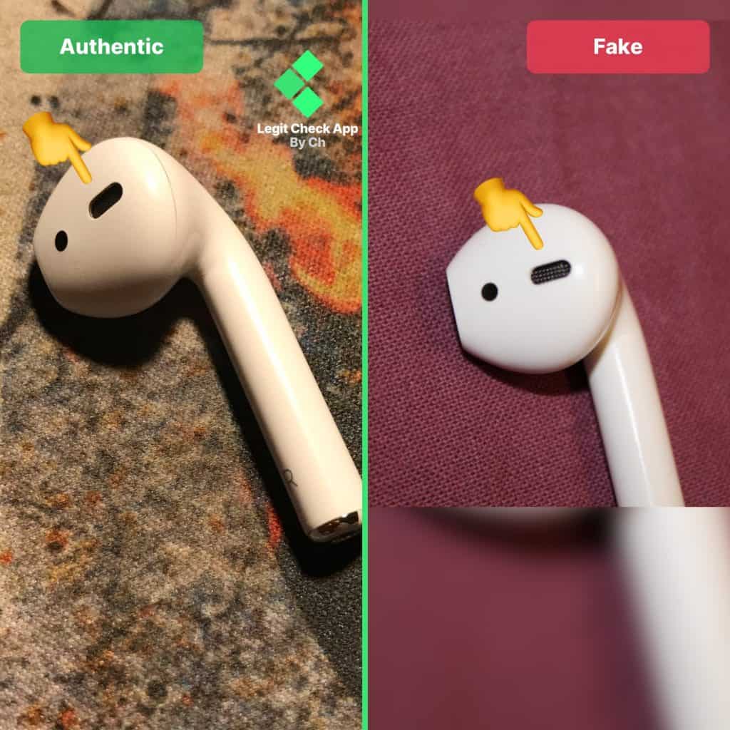 Counterfeit AirPods vs authentic AirPods