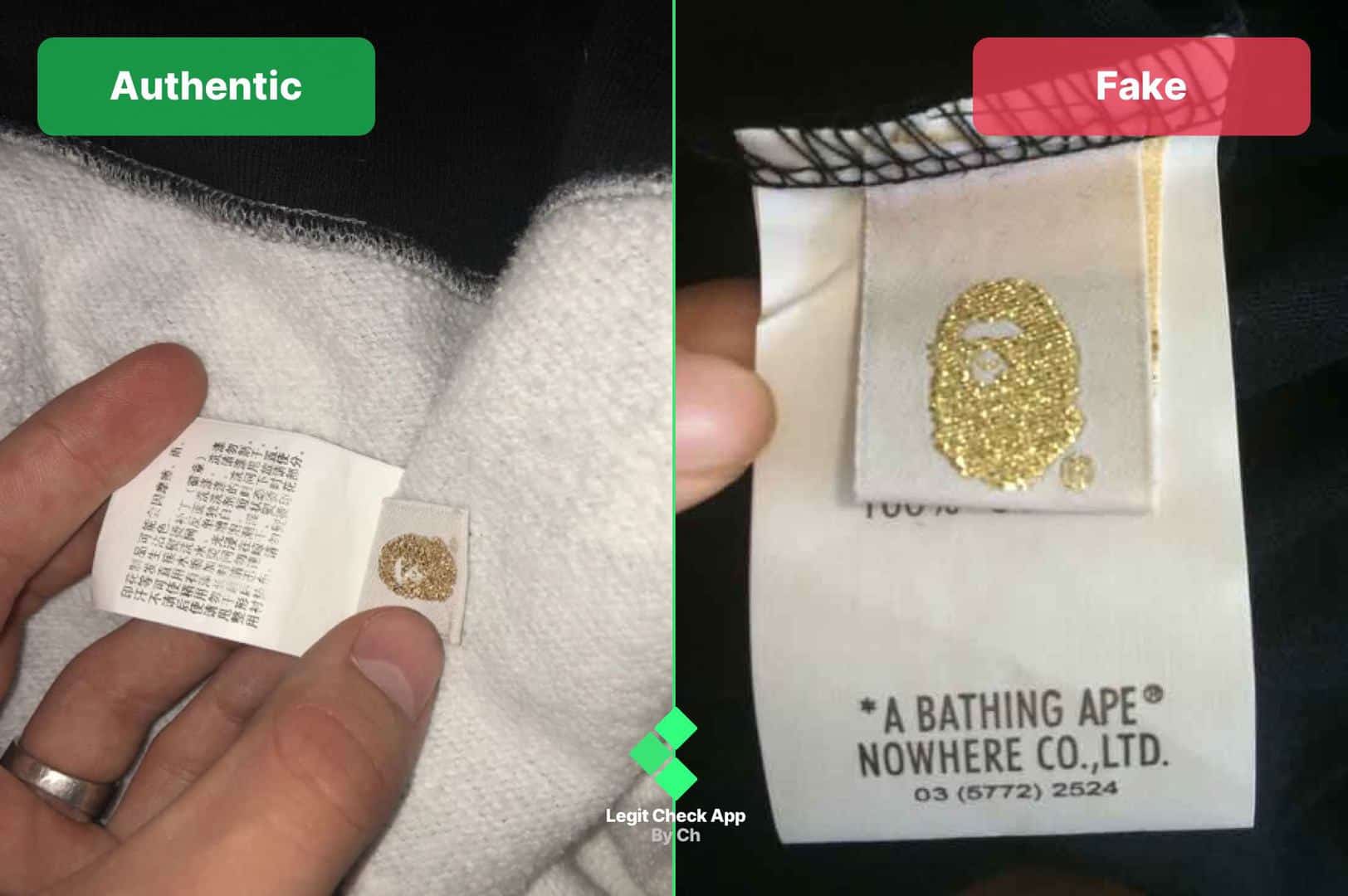 How To Spot A Fake Bape Gold Tag (2024) - Legit Check