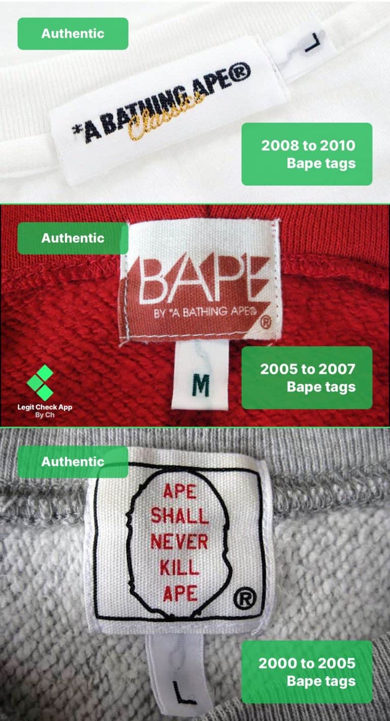 bape shirt fake vs real