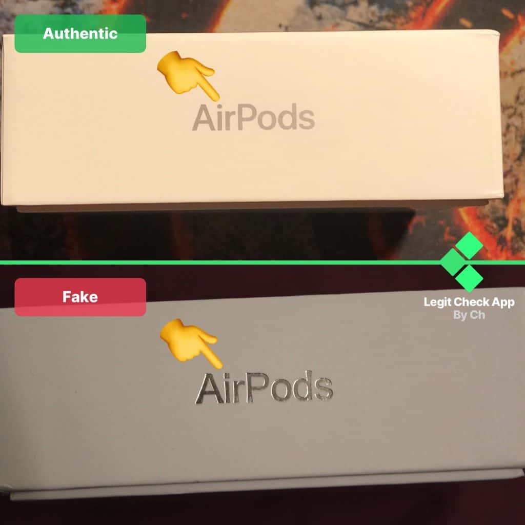 AirPods box real vs fake