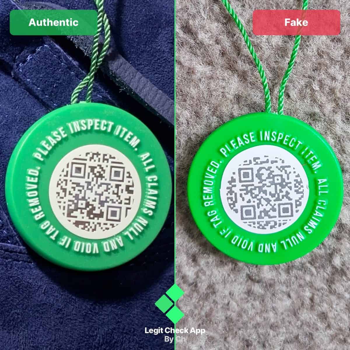 Stock X Verified Authentication Uncut QR Tag With Sticker 