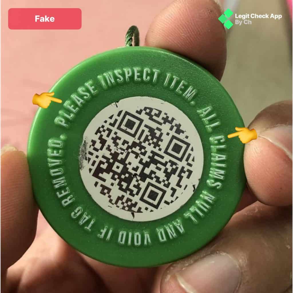 fake stockx tag qr code scan