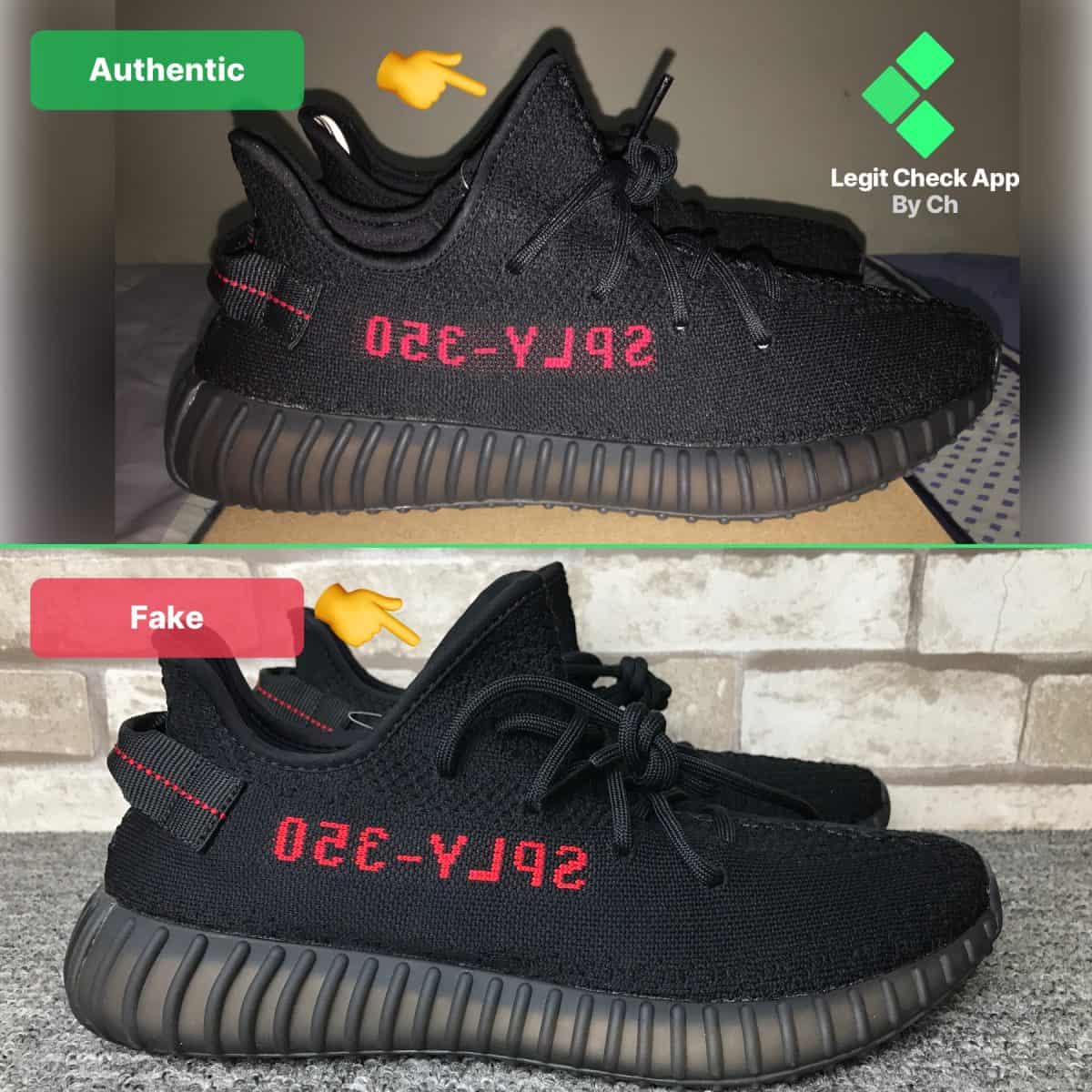 The Ultimate Real Vs Fake Yeezy Boost 350 V2 Bred (Black Red 