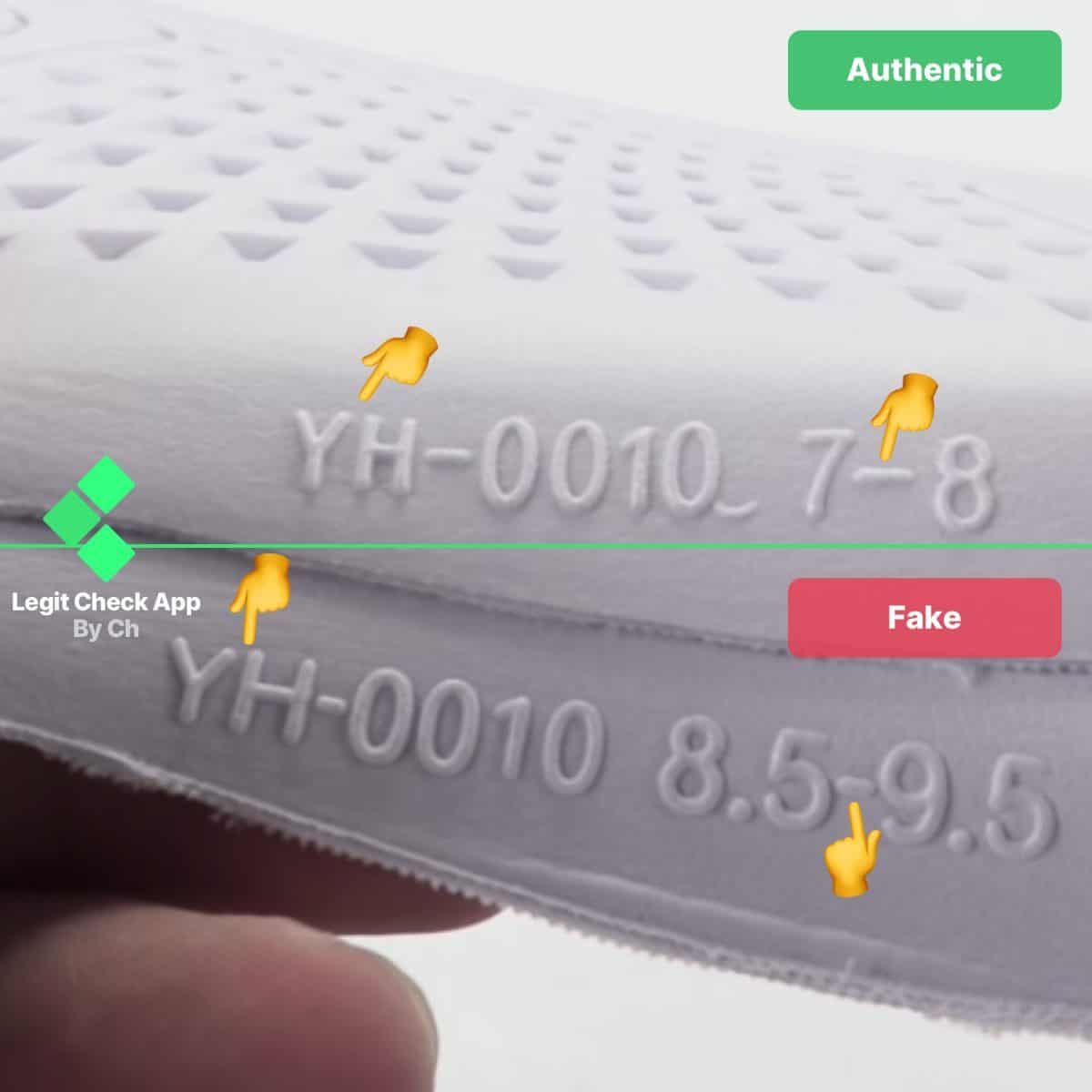 Yeezy Clay Insole Side Text Serial Number