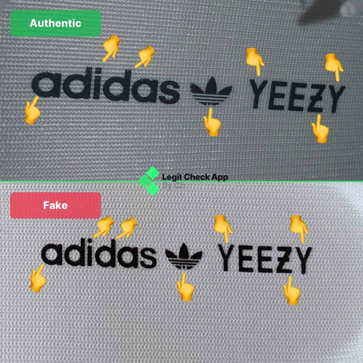 White Yeezy Insole Adidas Text