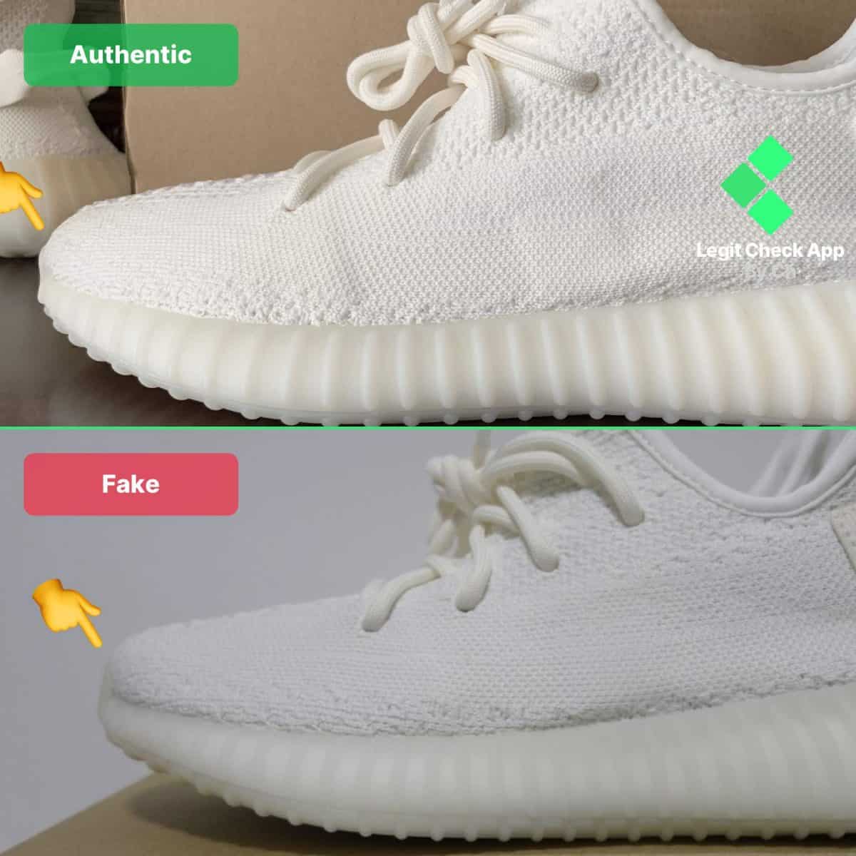 White Yeezy Toe Box Front Guide
