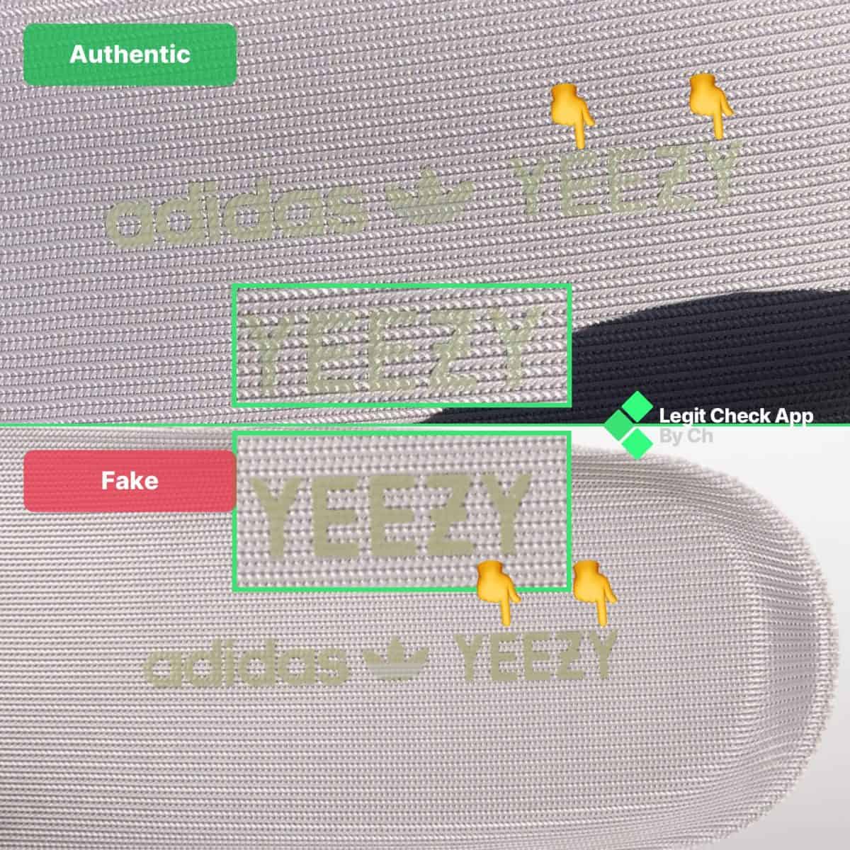 True Form Yeezy Adidas Text Print Insole Guide