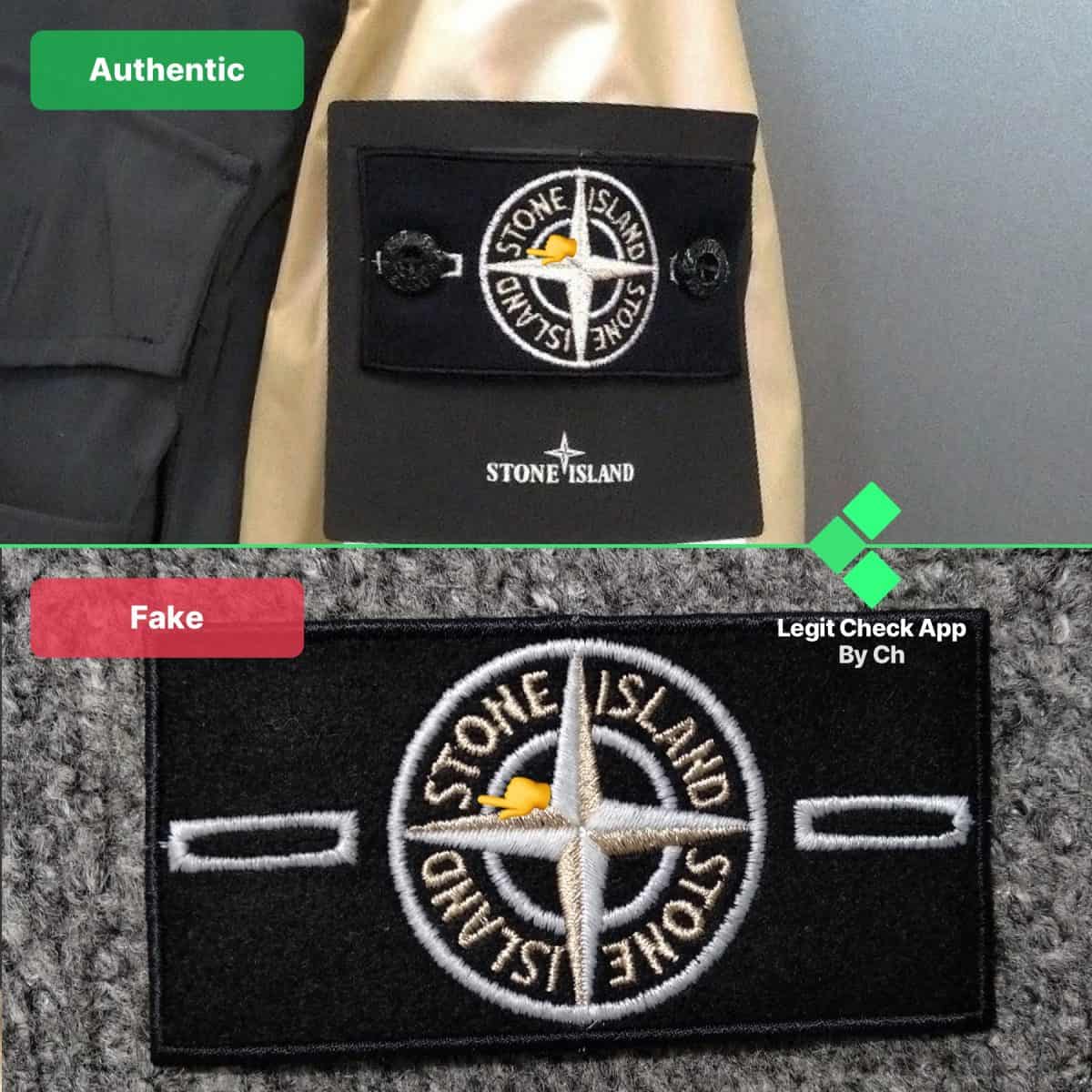 how to spot fake stone island badges