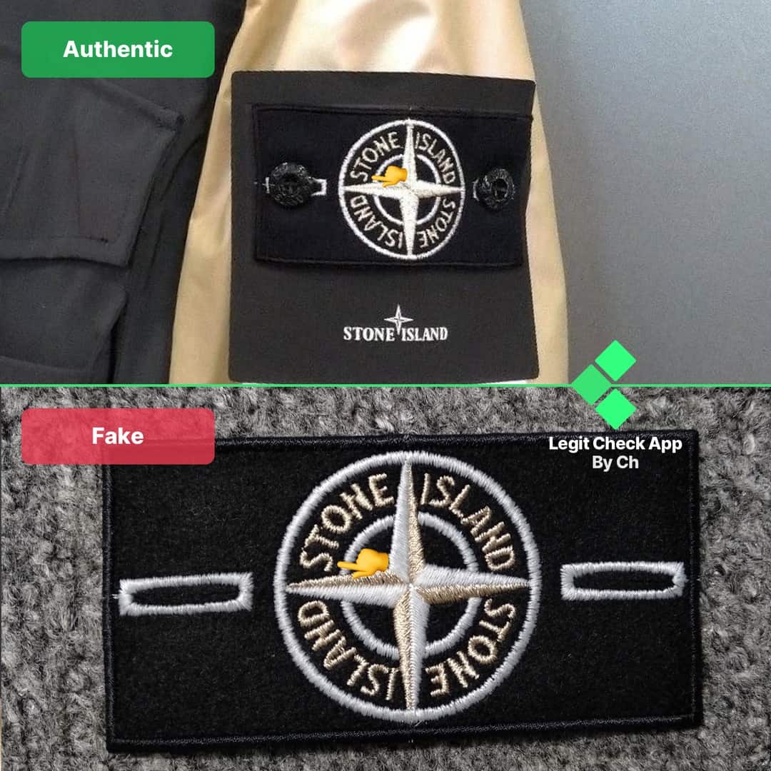 Stone Island Legit Check How To Spot Fakes 2024   Black And White Text Stone Island 1 