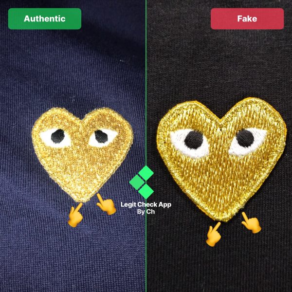 How To Spot Fake Comme des Garcons Heart - Real Vs Fake CDG Heart