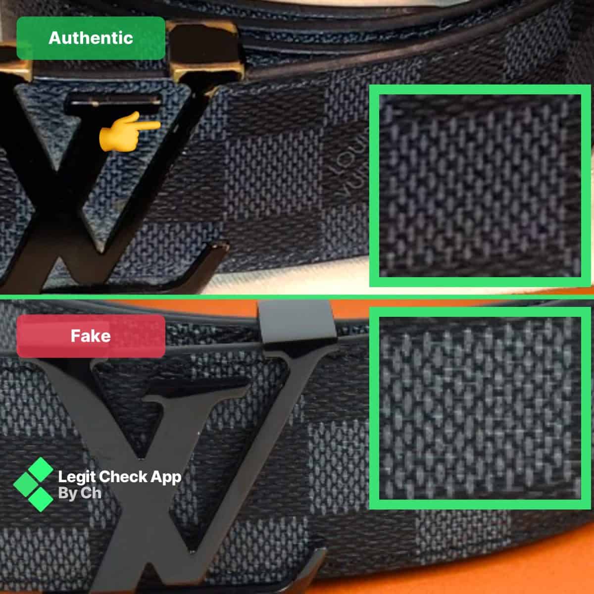 how to tell if a lv belt is real
