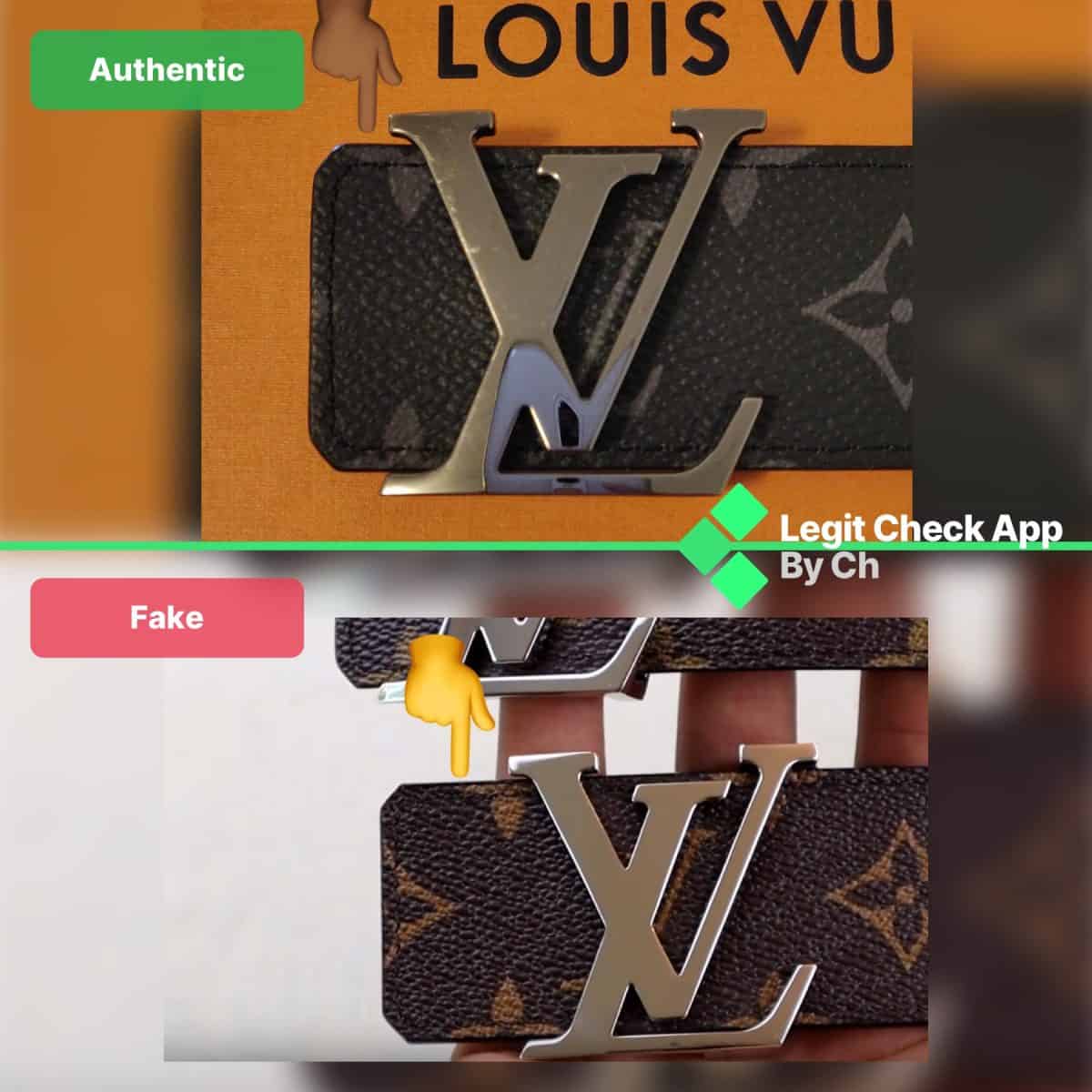 Расположение пряжки ремня с монограммой Louis Vuitton