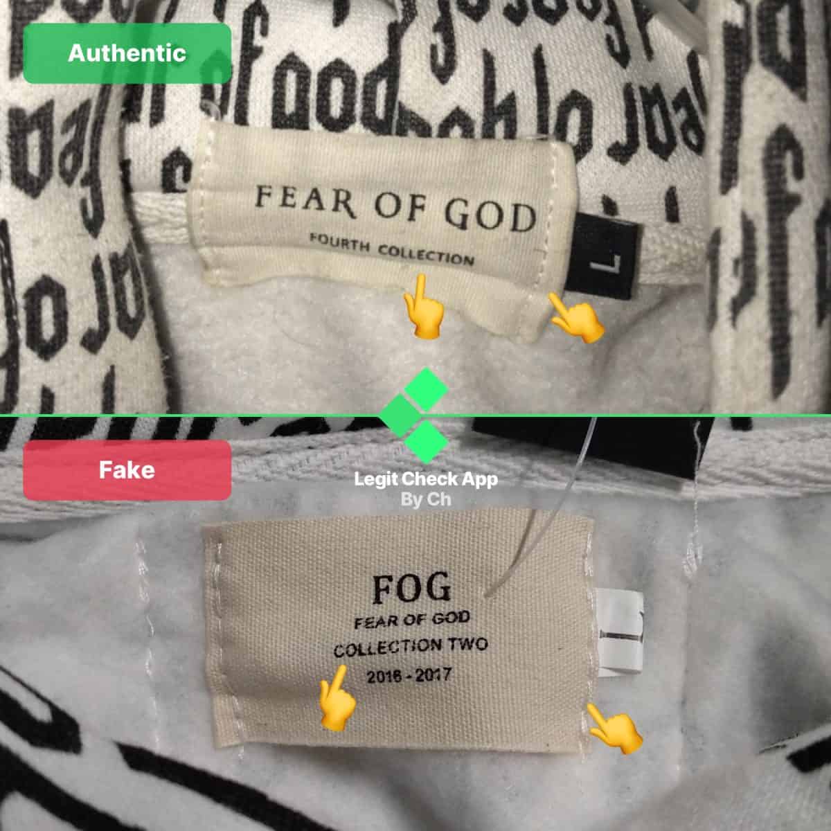Fear of God Hoodie Collection Tag