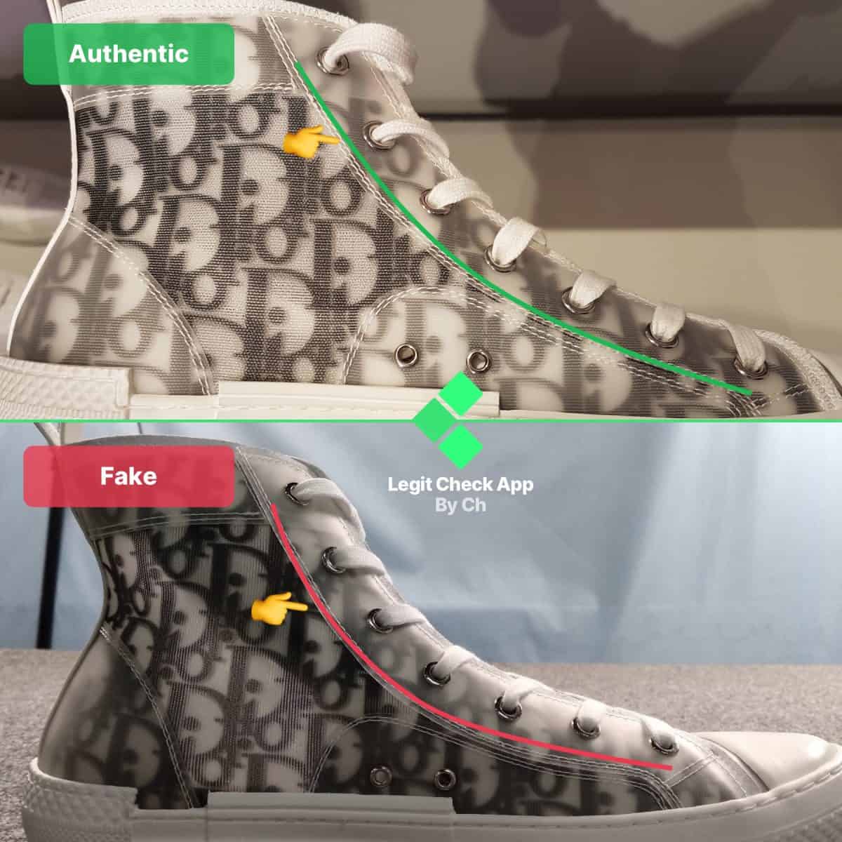 How To Spot Fake Dior B23 Oblique Logo Sneakers - Legit Check By Ch