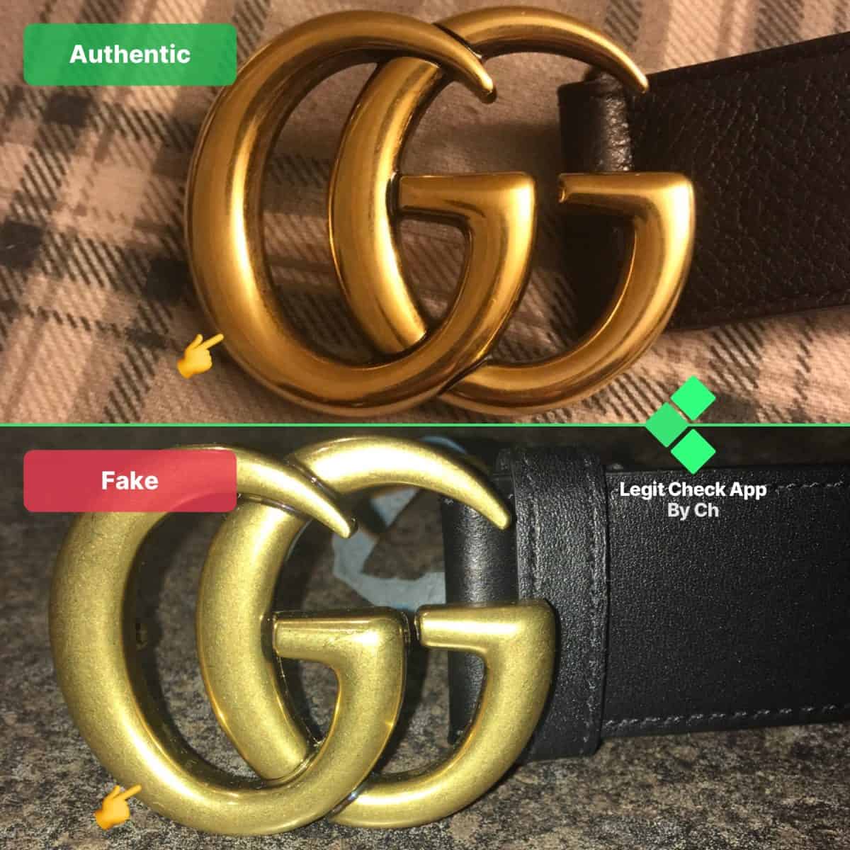 how to spot a fake gucci belt