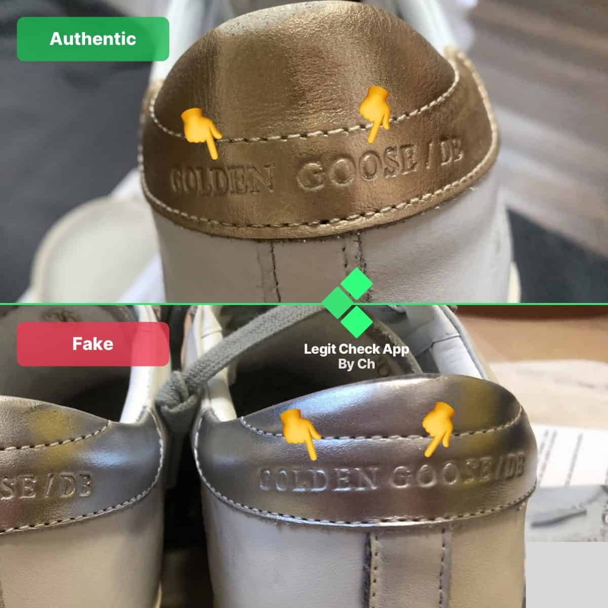 how to spot real vs fake golden goose sneakers