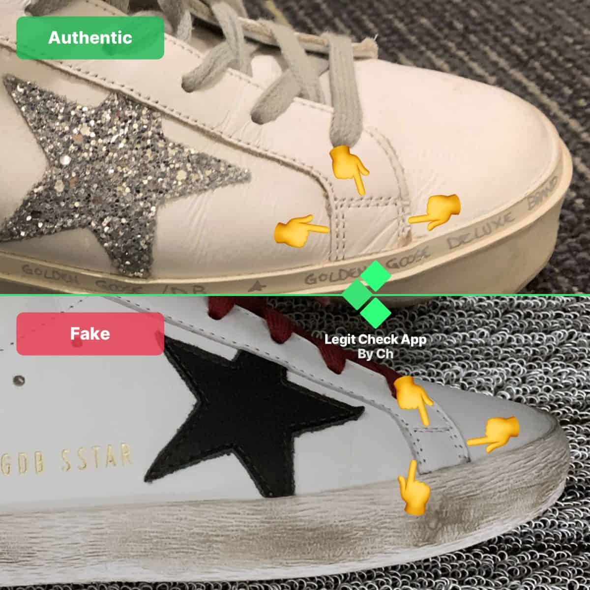 Real VS Fake Golden Goose Sneakers 