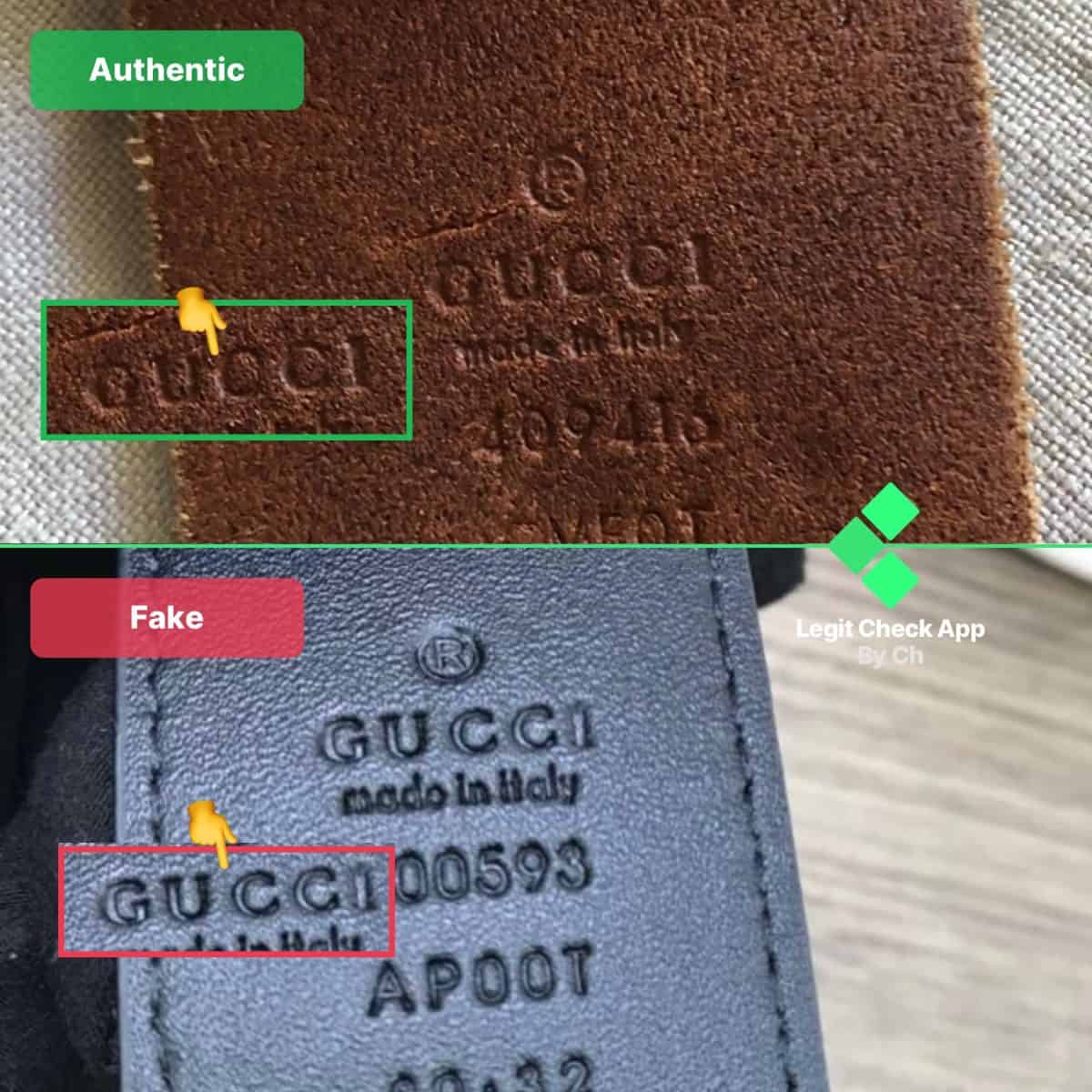 real vs fake gucci belt