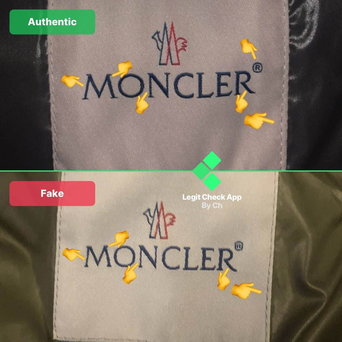 moncler maya jacket authenticity check guide
