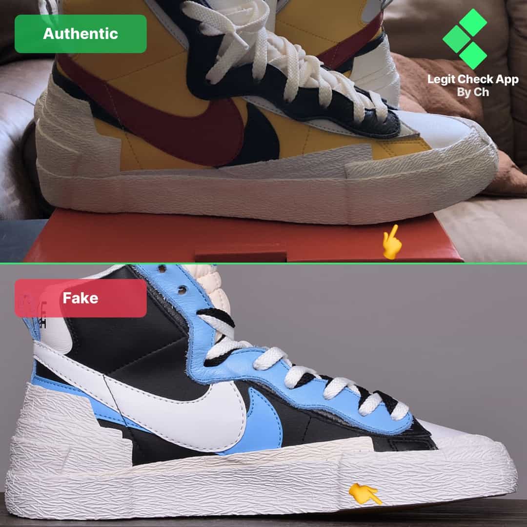 How To Spot Fake Nike Sacai Blazer - Real VS Fake Nike Sacai Blazer ...