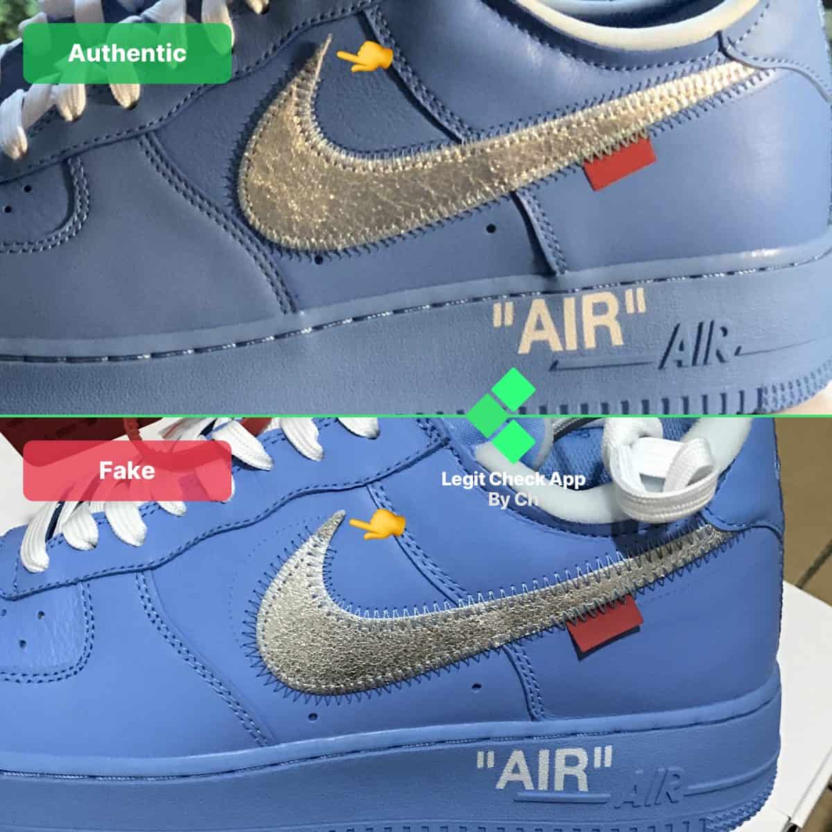 how to spot fake off white nike air force 1