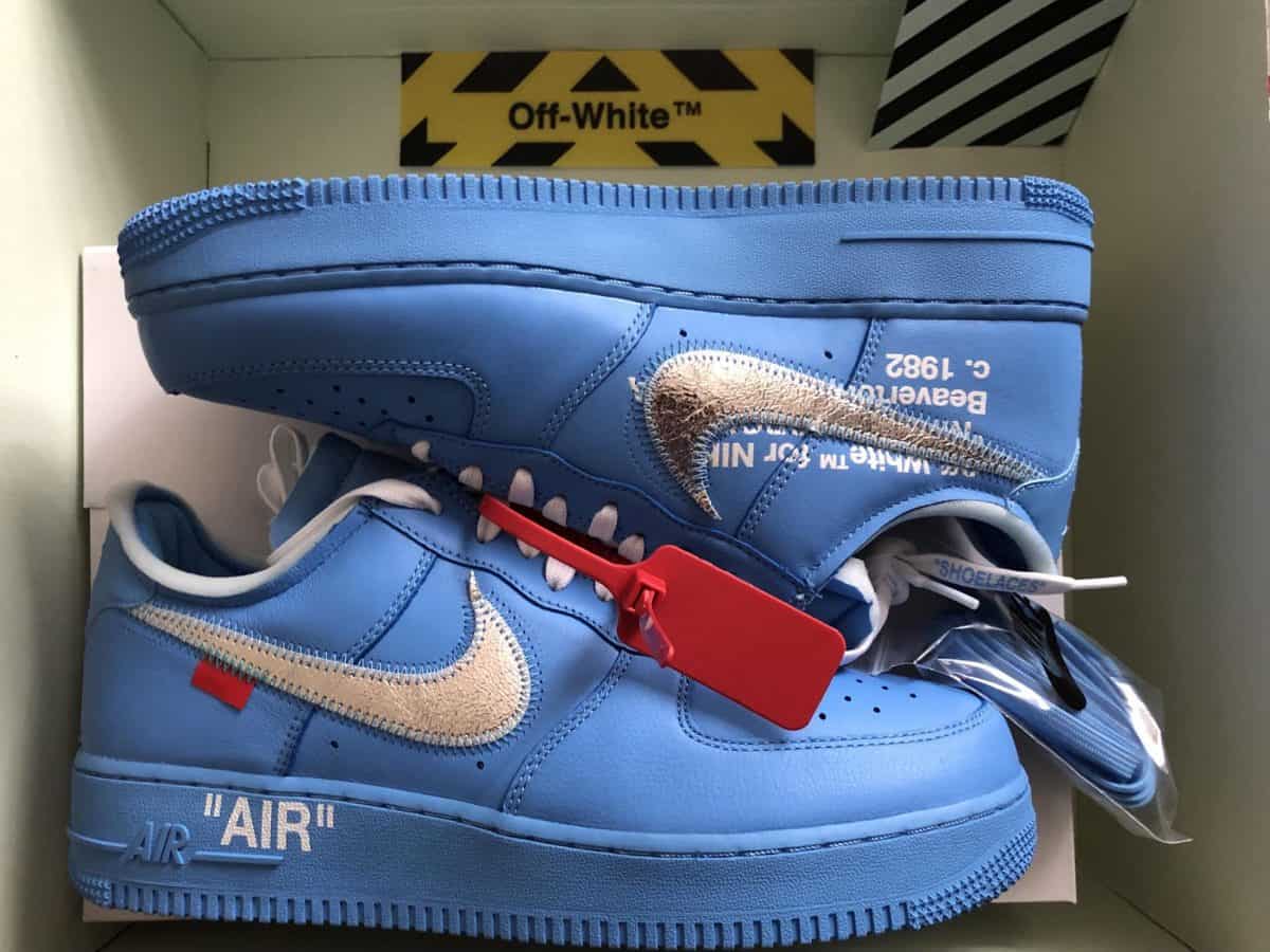 Real Vs Fake Off-White Nike Air Force 1 MCA University Blue - Legit Check By Ch