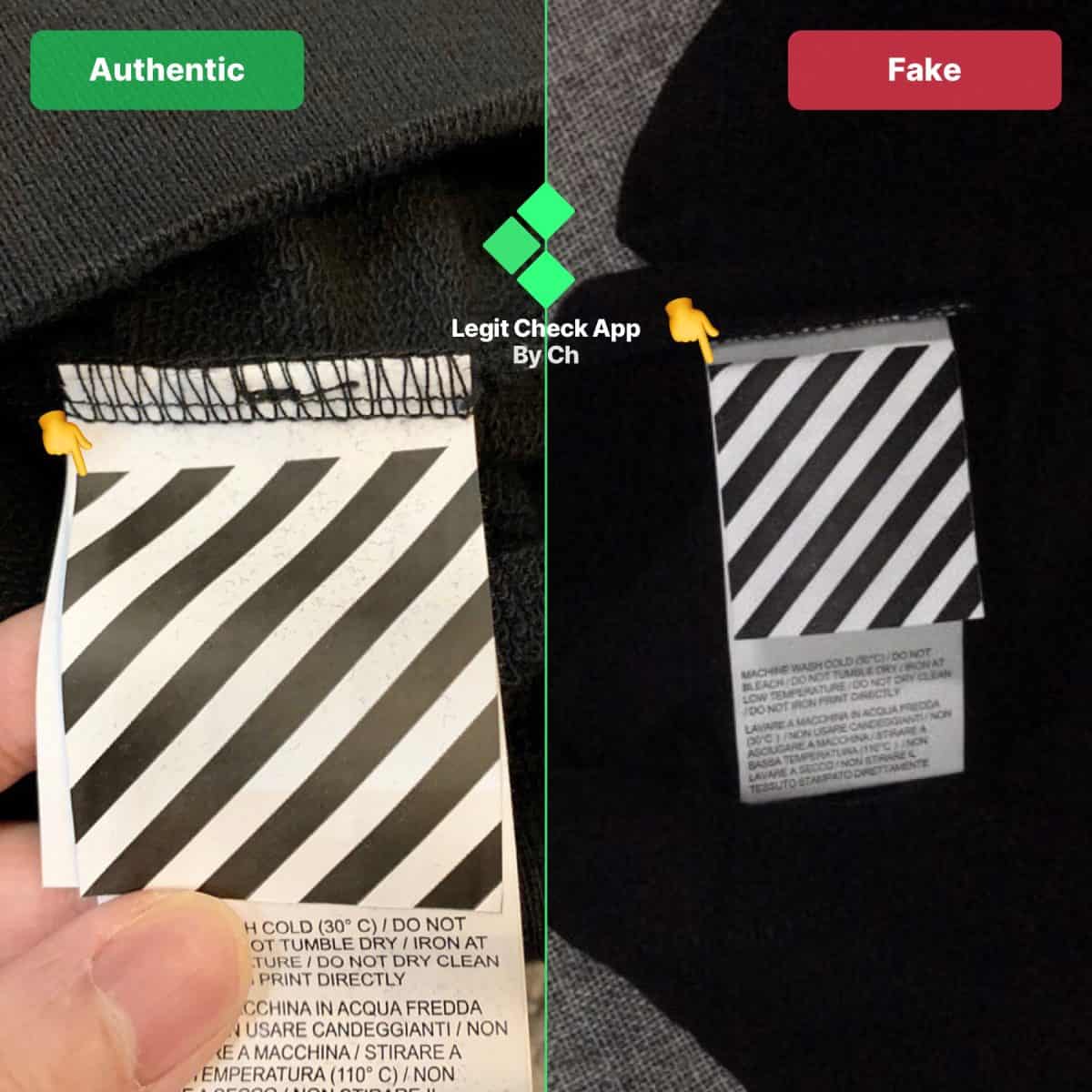 Off White Wash Tag