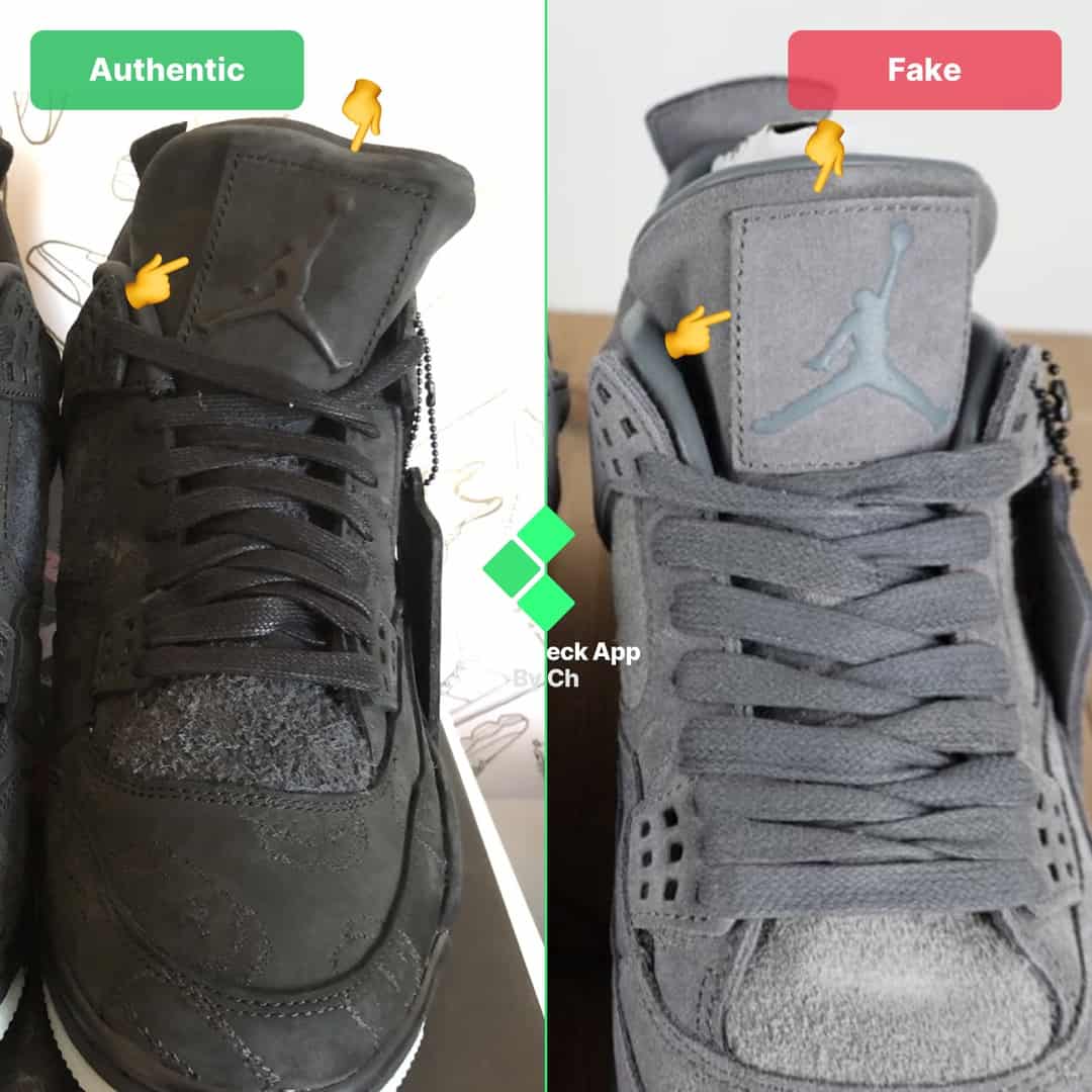 Air Jordan 4 Kaws Real Vs Fake Guide - How To Spot Fake Kaws 4 - Legit ...