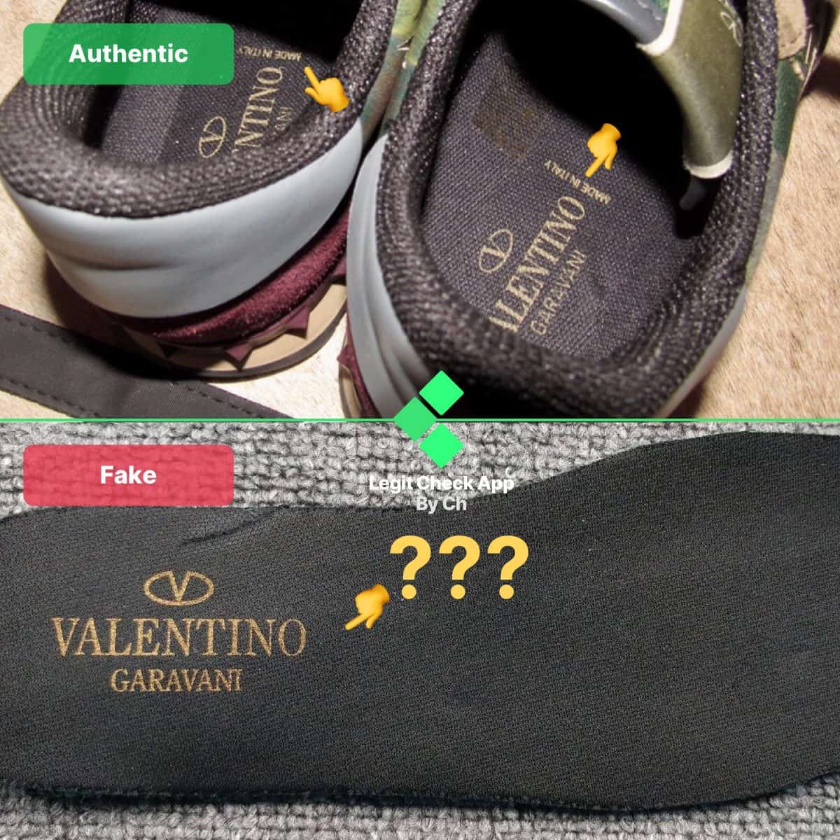 Fake vs Real Valentino Sneakers