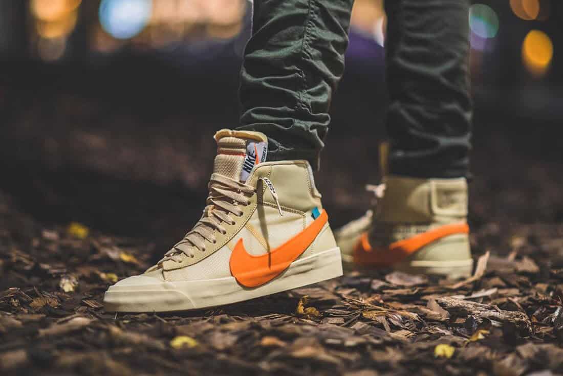 nike off white blazer on feet