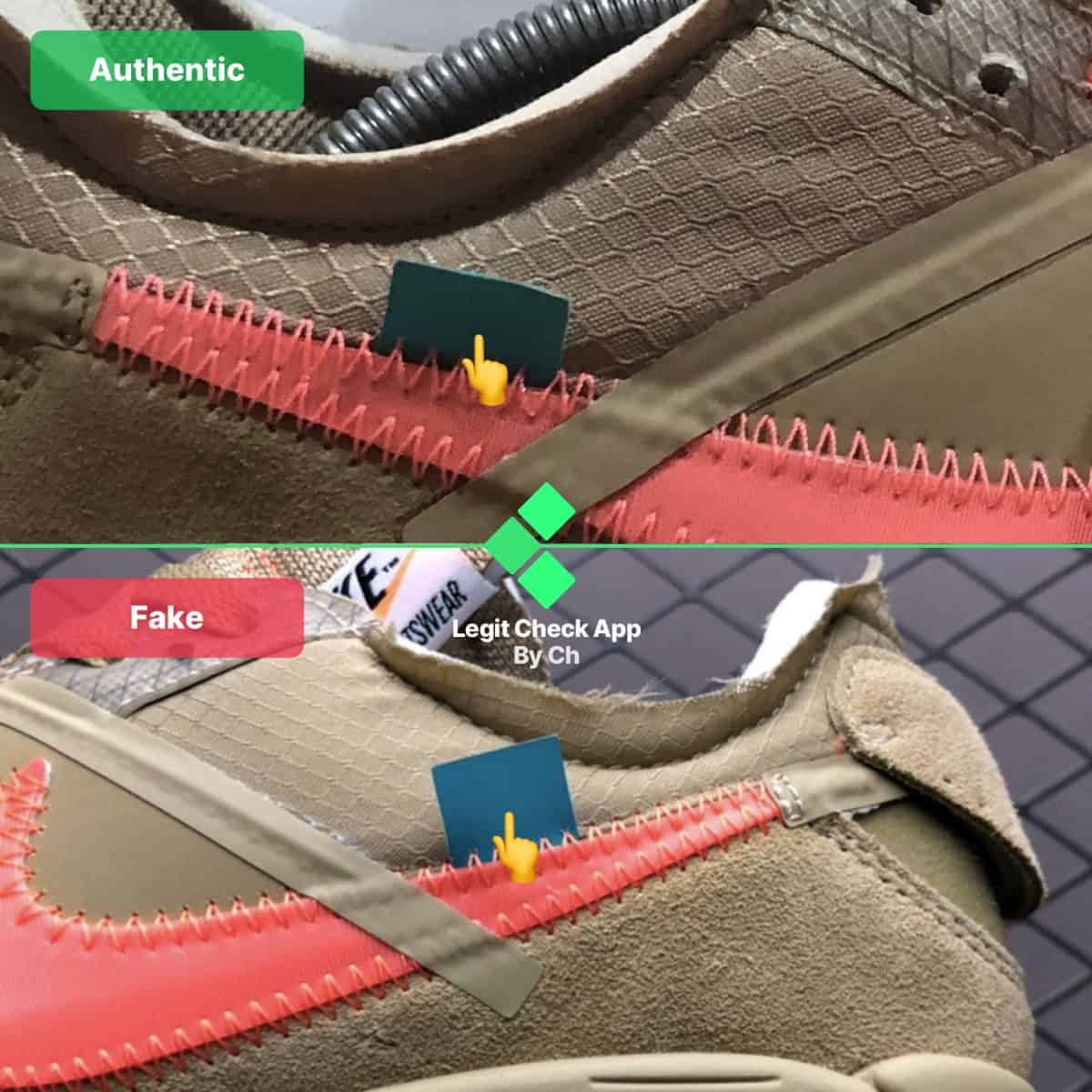 fake vs real off white shoes