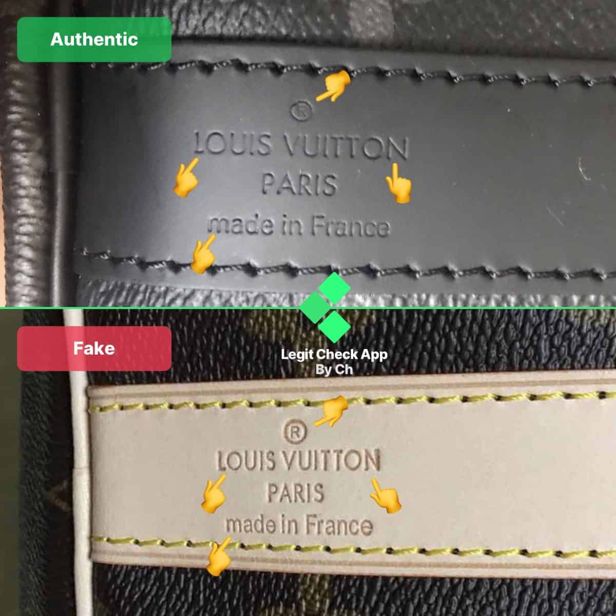 Authentic vs. Fake: Louis Vuitton Trademark Stamps - Academy by