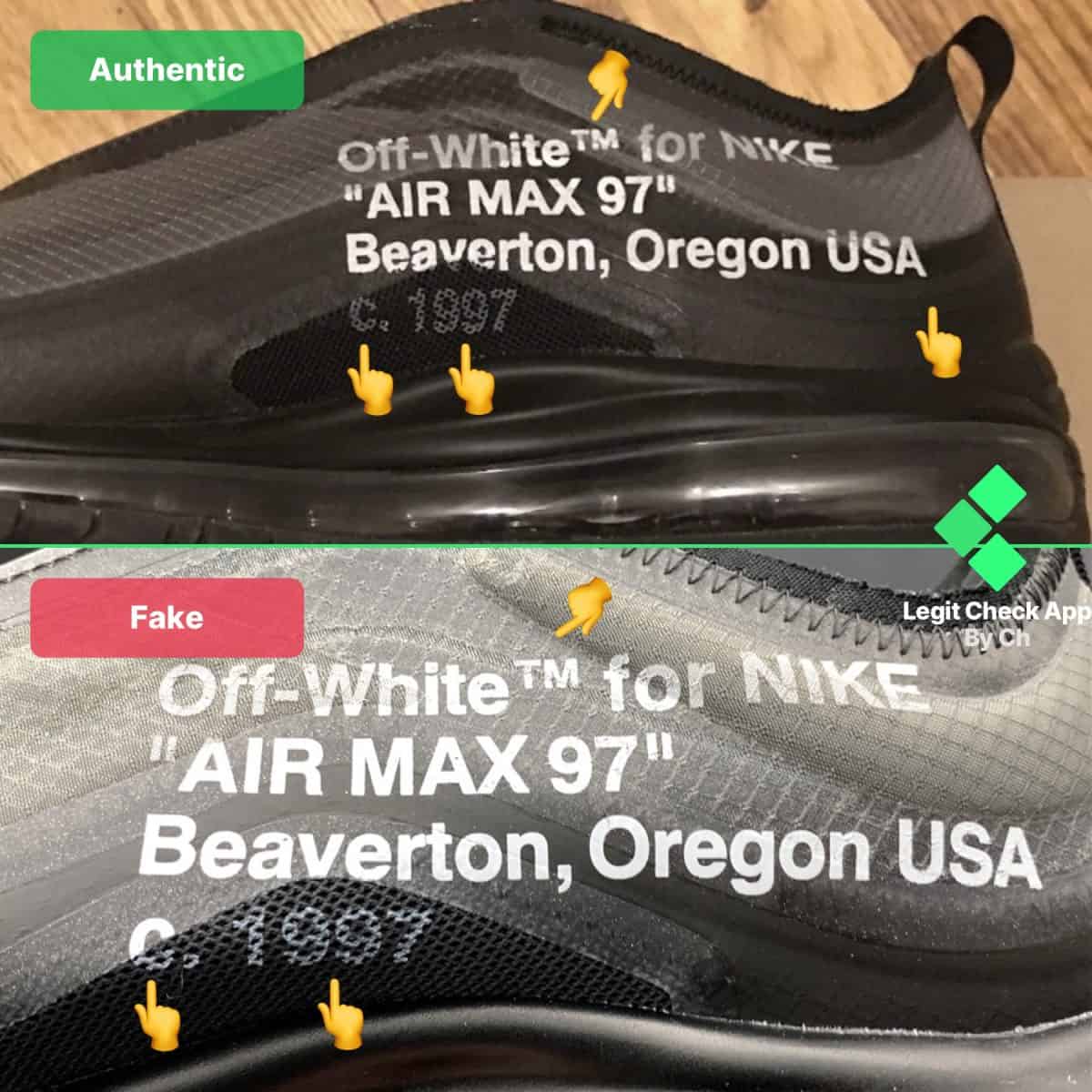 real vs fake air max 97