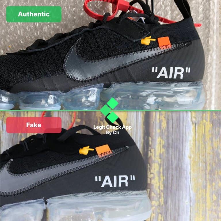 off white vapormax black fake