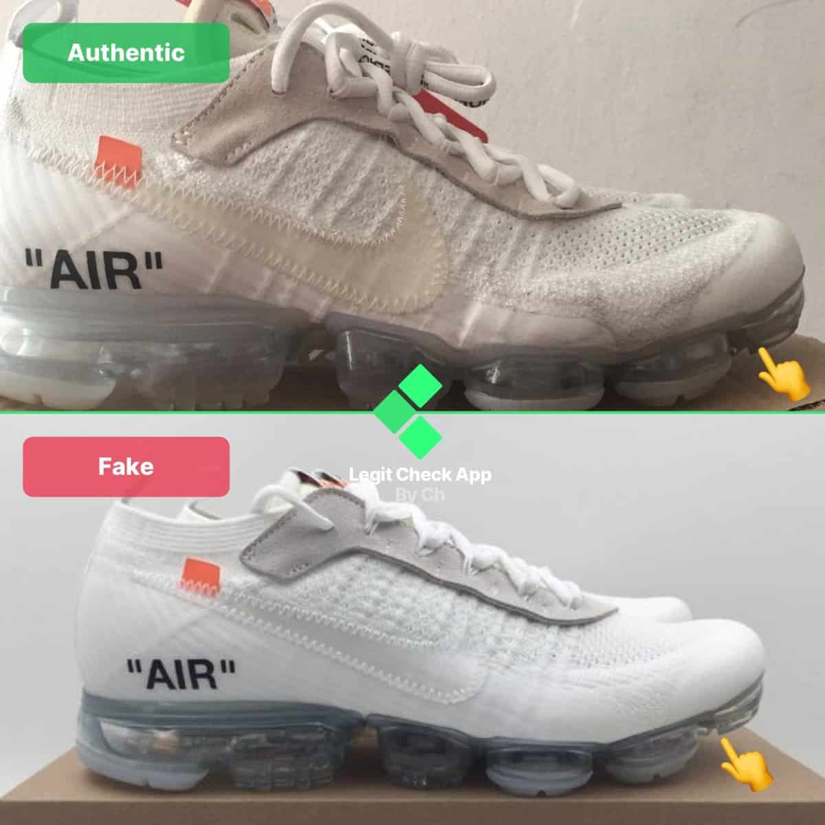 vapormax off white fake