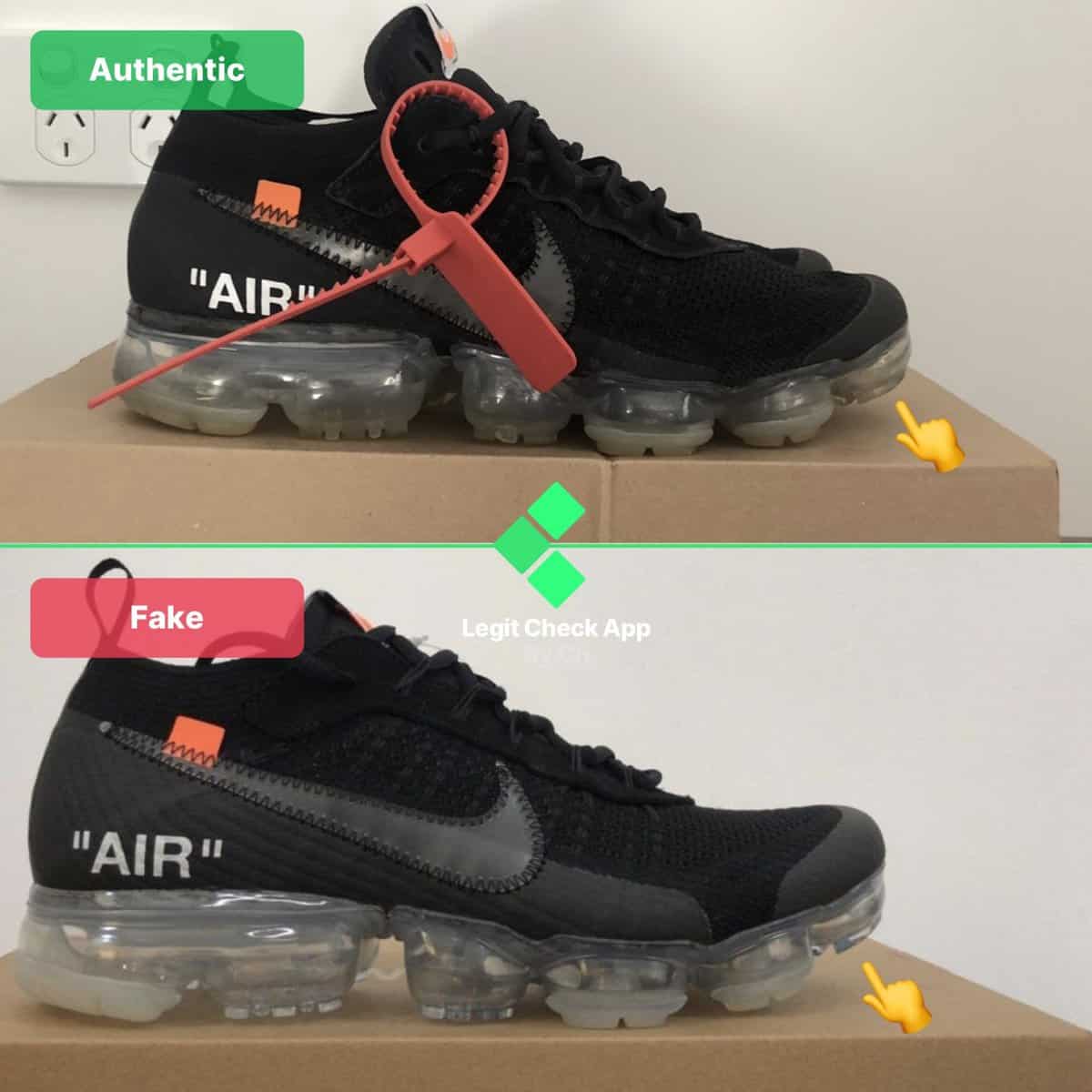 vapormax off white fake