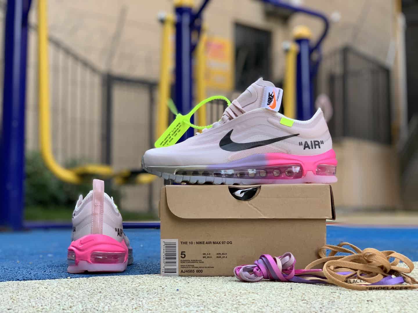 How To Spot Fake Off-White Air Max 97 Elemental Rose (Serena Williams) -  Legit Check By Ch