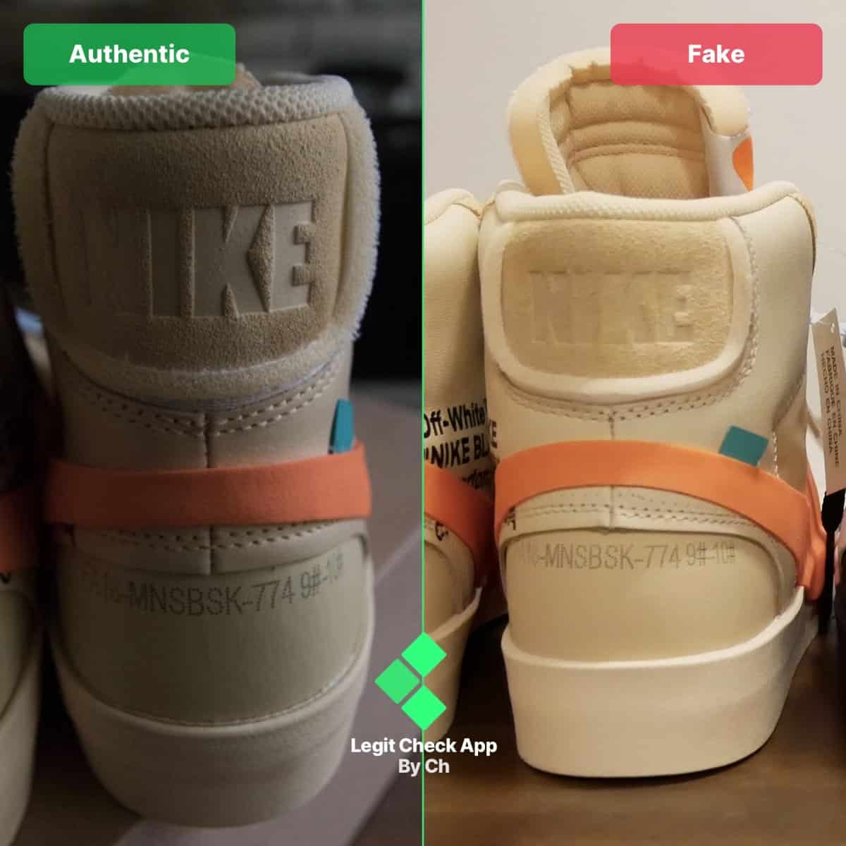fake vs real offwhite shoes