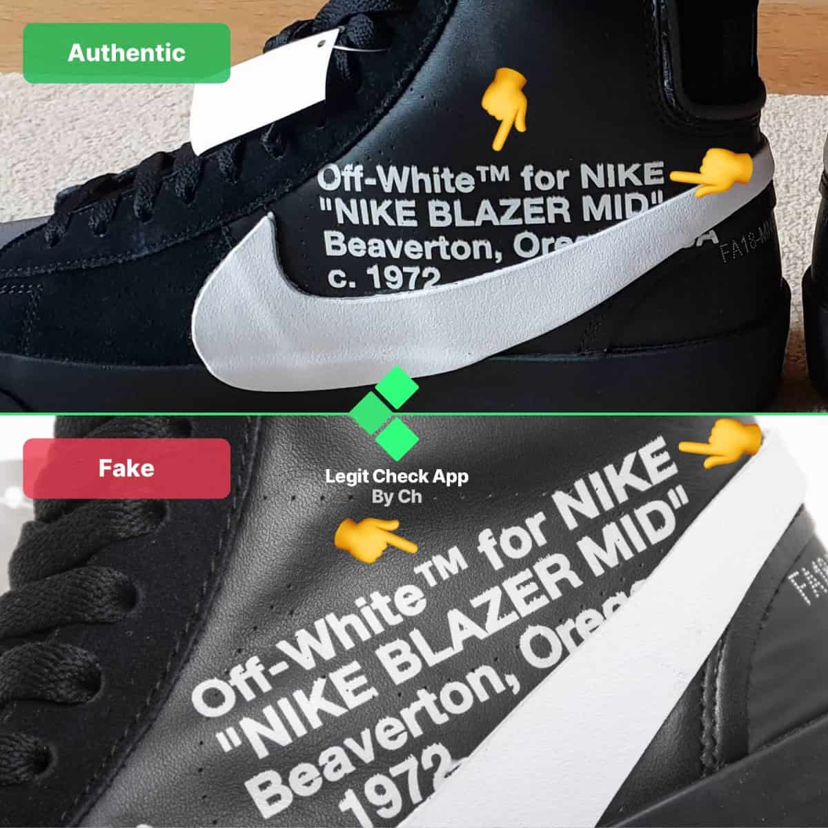 Fake Vs Real Off-White Nike Blazer Mid 