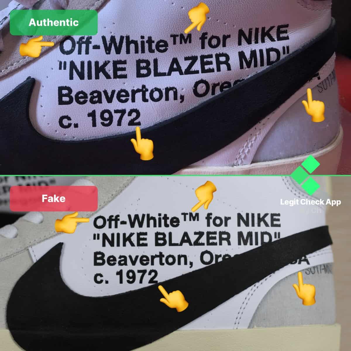 fake vs real off white blazer