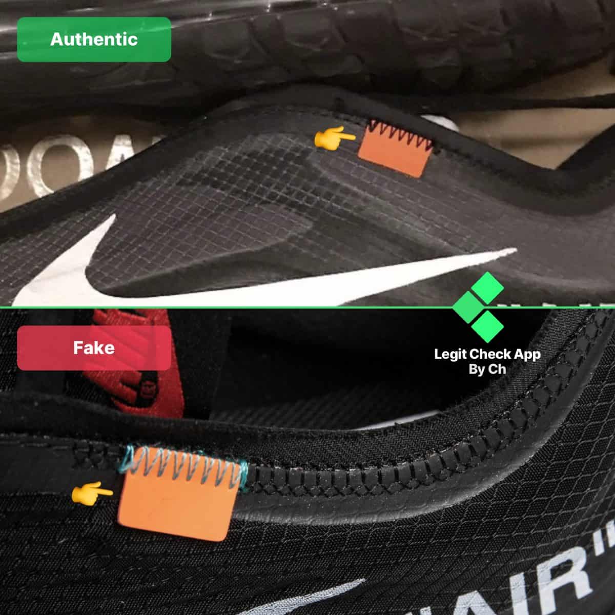 fake vs real off white sneakers